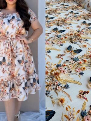 Viscoseda Borboleta Asa Azul