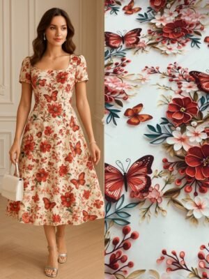 Viscoseda Borboleta Vermelha