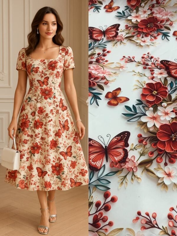 Viscoseda Borboleta Vermelha