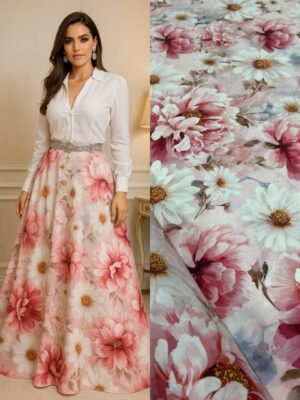 Viscoseda Floral Rosinha