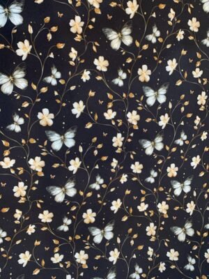 Viscoseda Borboleta Preto