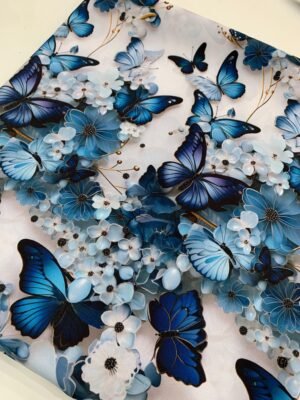 Viscoseda Borboleta Azul