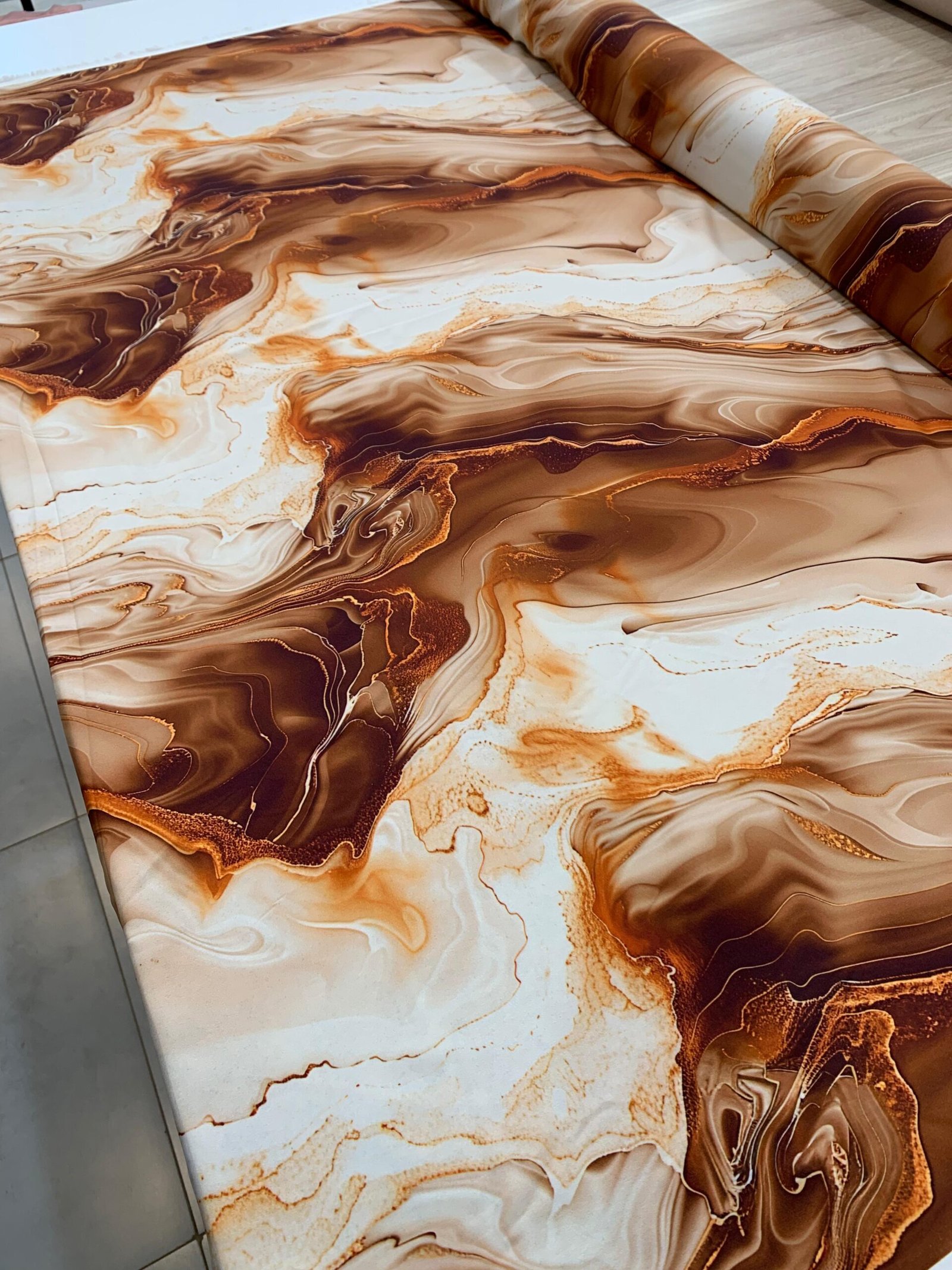 Viscoseda Marmorizado Caramelo - Imagem 4