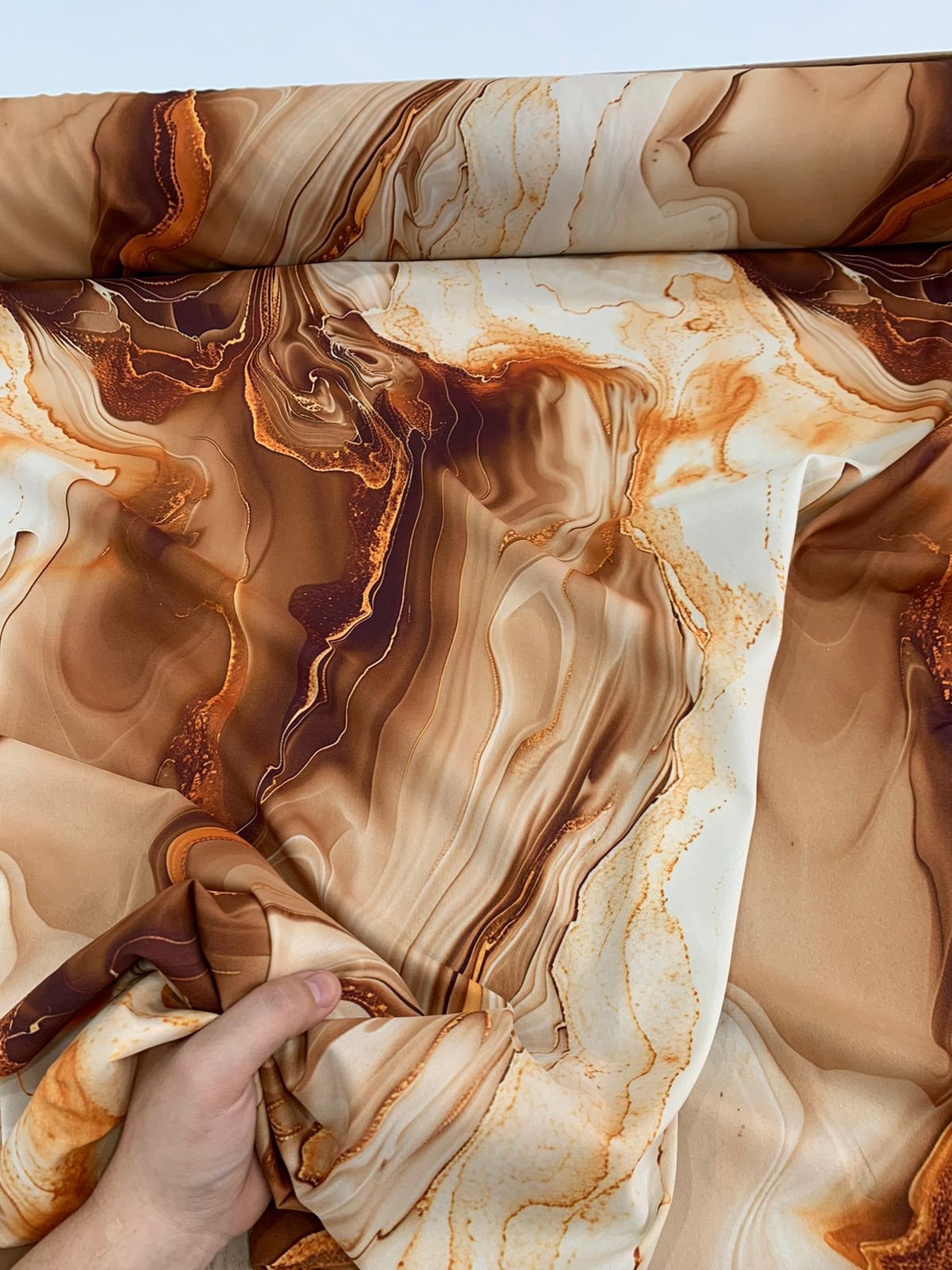 Viscoseda Marmorizado Caramelo - Imagem 3