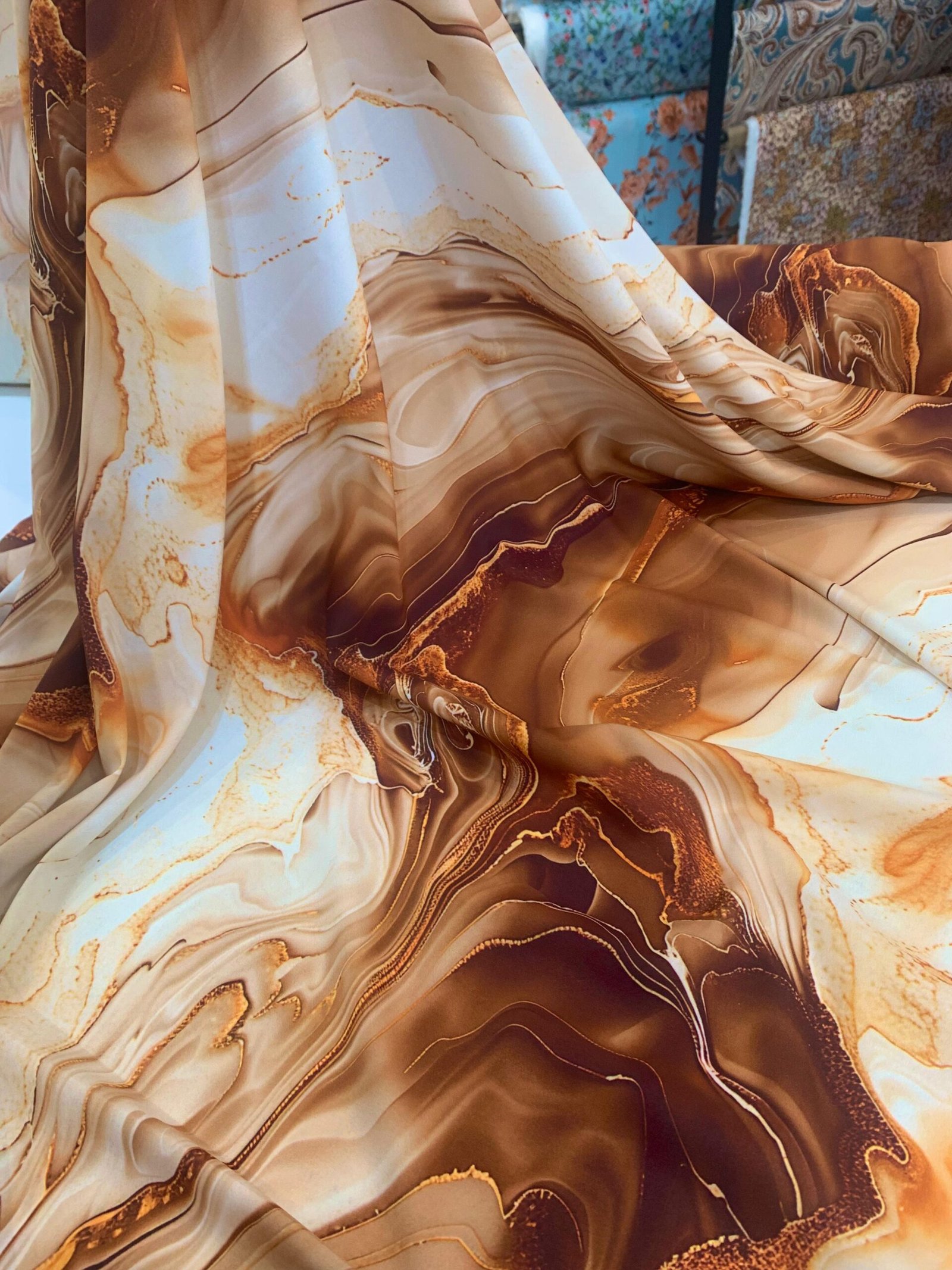 Viscoseda Marmorizado Caramelo - Imagem 2