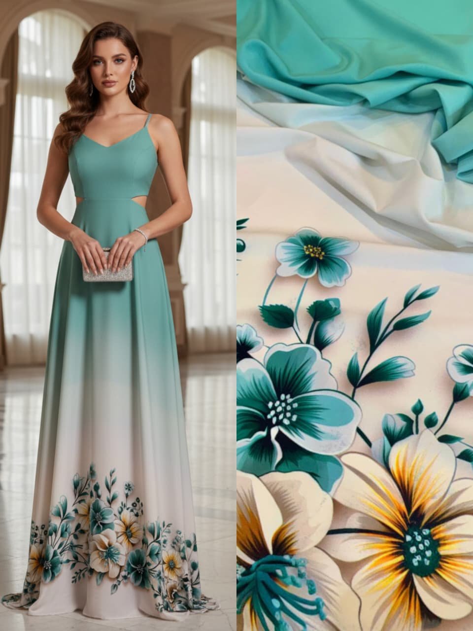 Viscoseda Barrado Menta