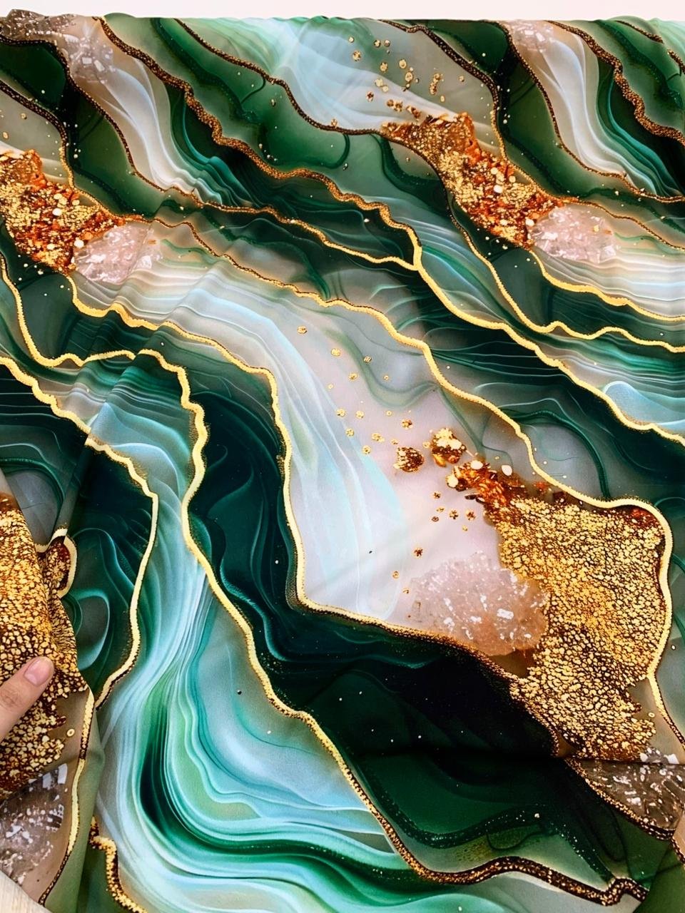 Viscoseda Marmorizado Verde - Imagem 2