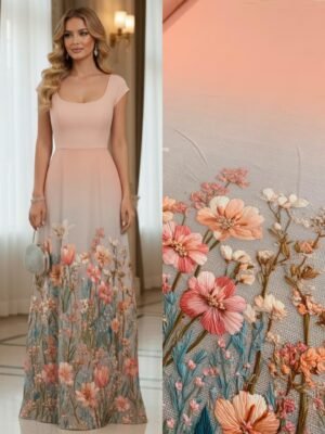 Viscoseda Barrado Salmão