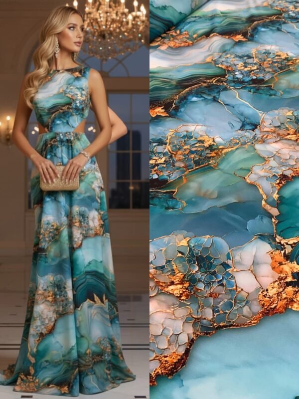 Viscoseda Marmorizado Esmeralda