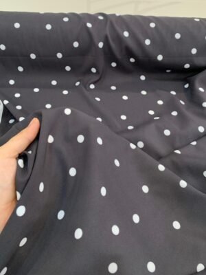 Viscoseda Poá Fundo Preto