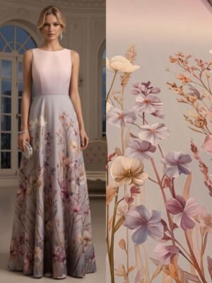 Viscoseda Barrado Rosa Pétala