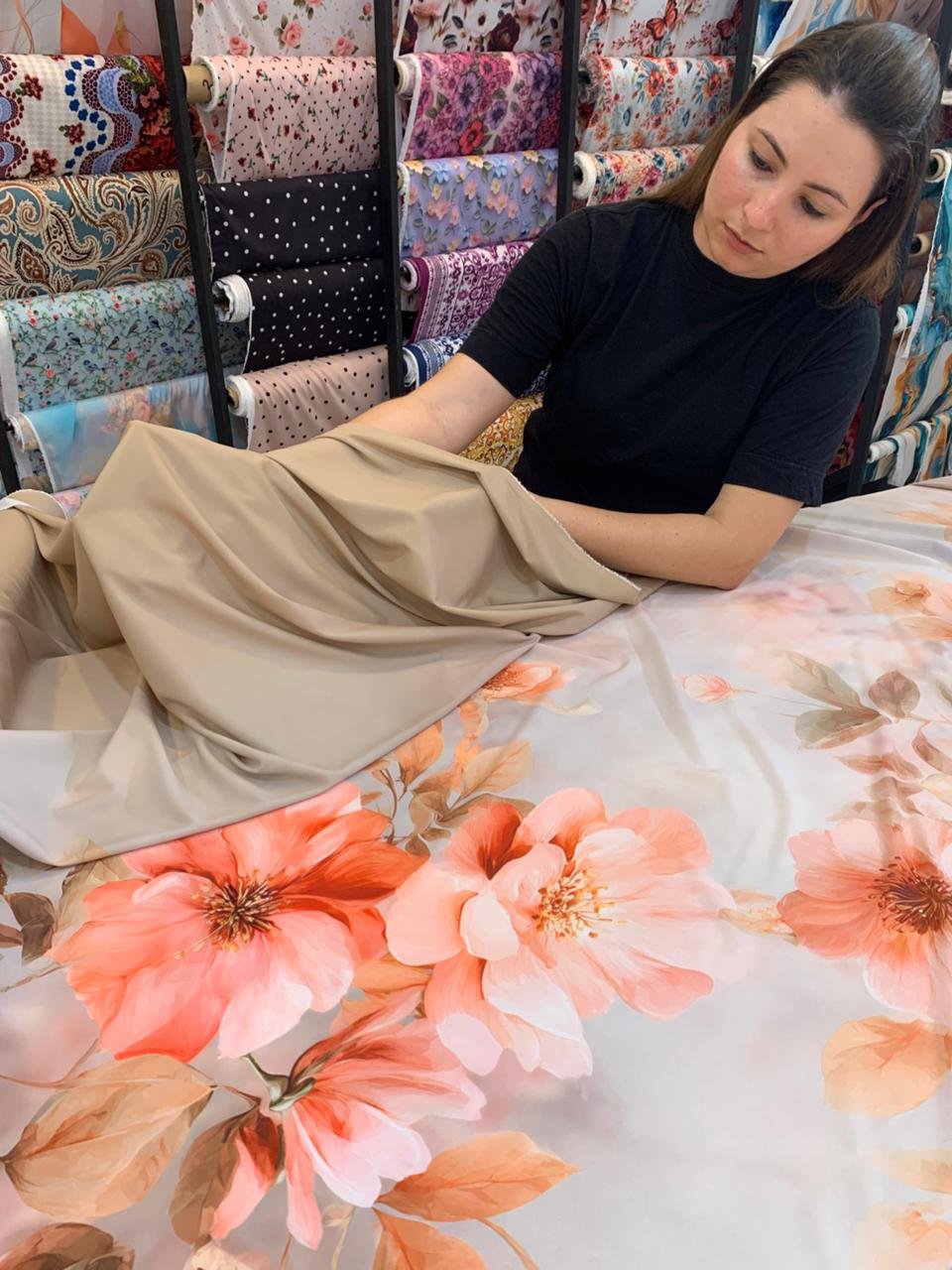 Viscoseda Barrado Caqui - Imagem 6