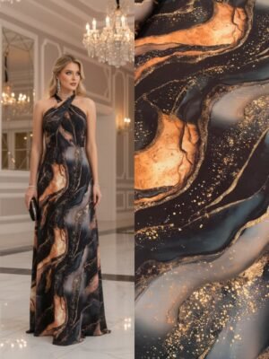 Viscoseda Marmorizado Noite Cintilante