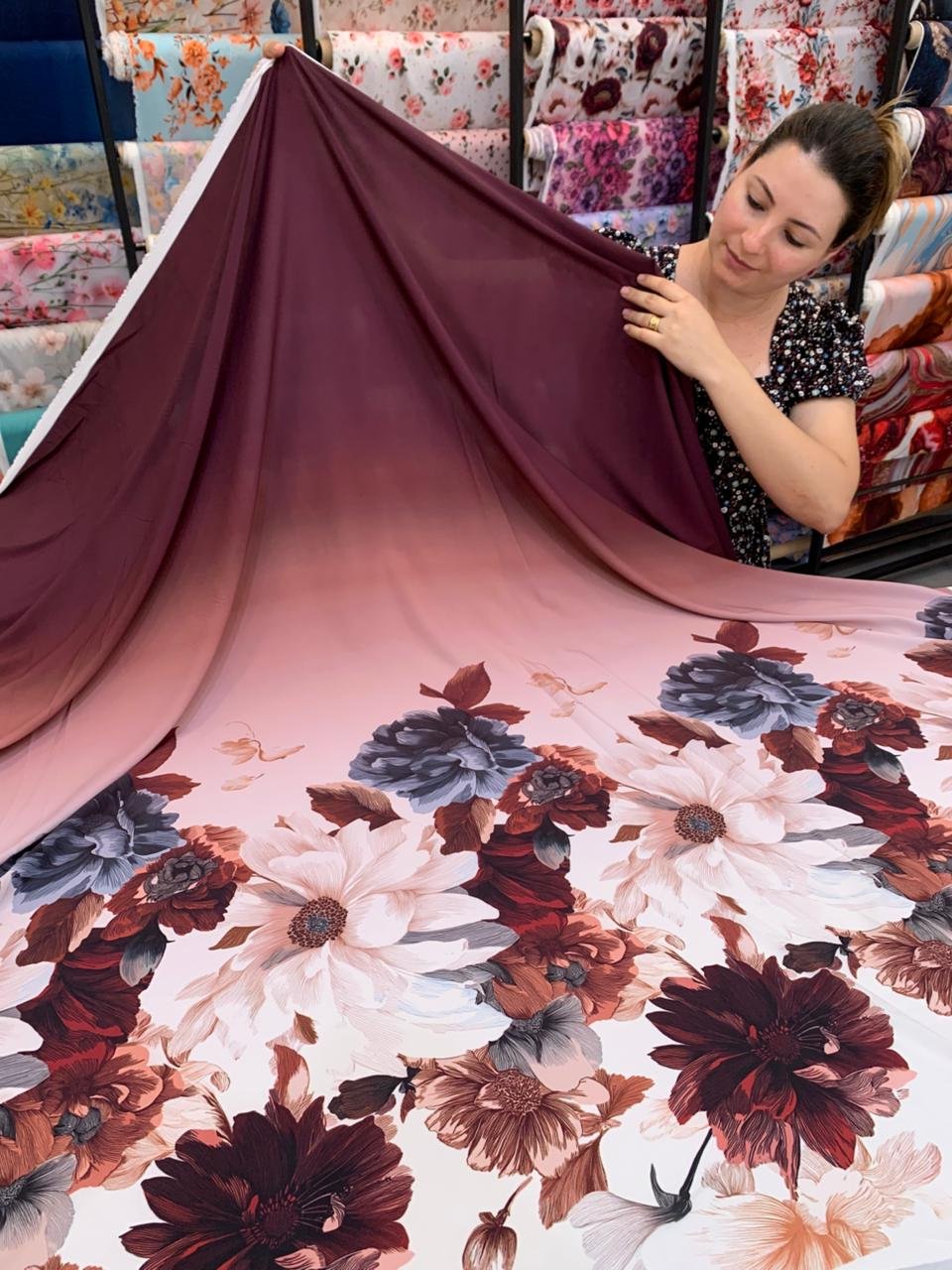 Viscoseda Barrado Marsala - Imagem 3