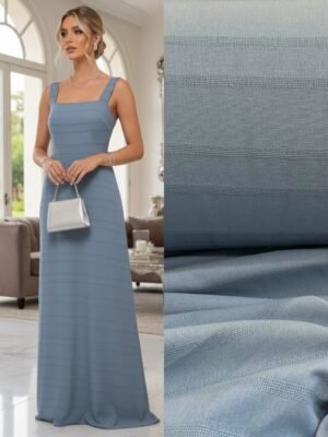 Linho Azul Hortência Trabalhado