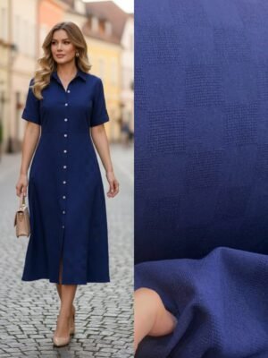 Linho Azul Marinho Trabalhado