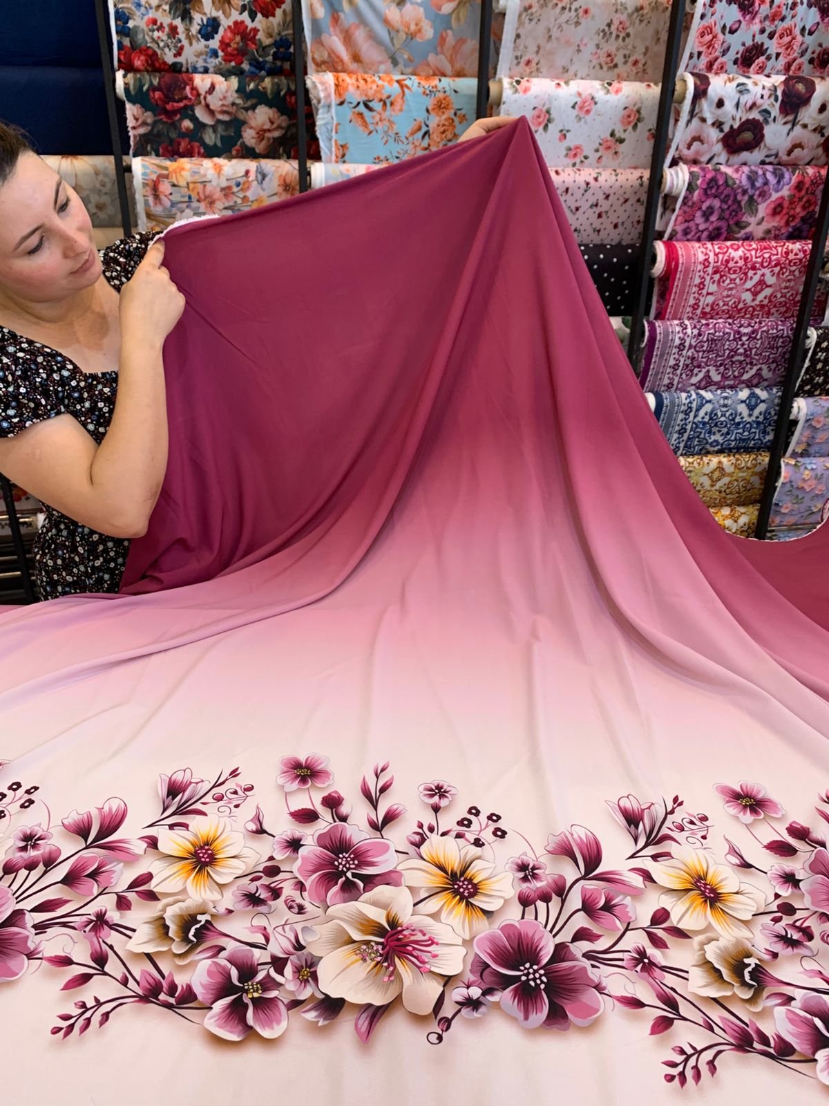 Viscoseda Barrado Fucsia - Imagem 2