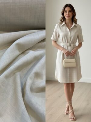 Cambraia Cru Natural Maquinetado - Linho Algodão