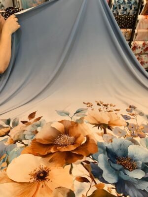 Viscoseda Barrado Azul Bebê