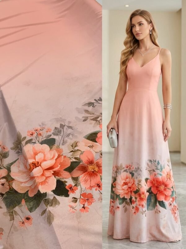 Viscoseda Barrado Degradê Rosê